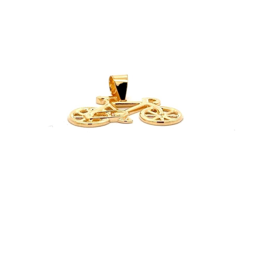 18K Gold Pendant Bicycle 1.90grams - Picture 9 of 14